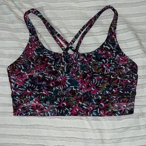 flower patterned lululemon bra